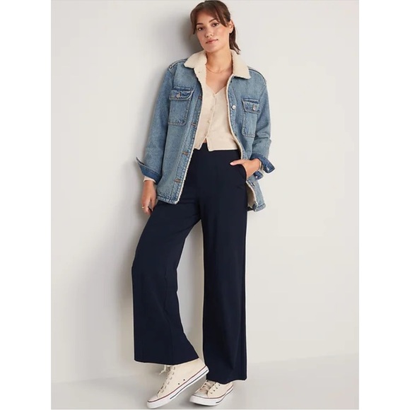 NWT Old Navy High-Waisted PowerSoft Wide-Leg Pants - Picture 4 of 11